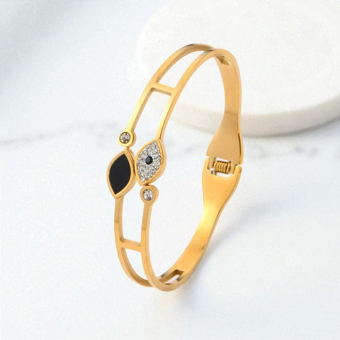 Abstract Eye Gold Bracelet