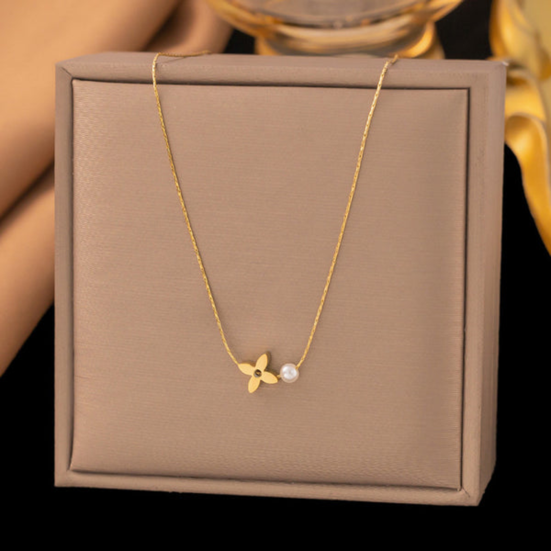 Flower Pearl Anti-Tarnish Gold Chain