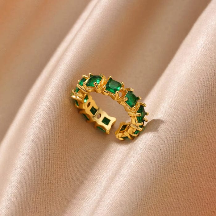 Emerald Eternity Crystal Ring